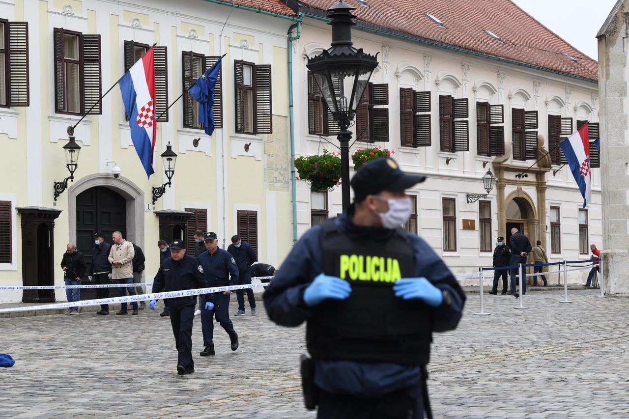 Zagreb: Na Trgu svetog Marka upucan je policajac