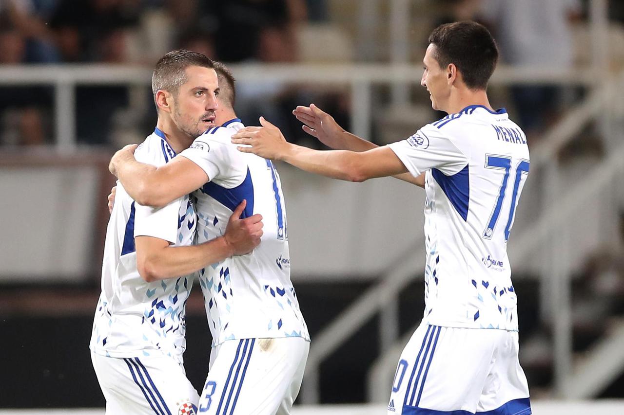 Slavlje Dinamovih igrača nakon prvog pogotka Ademija