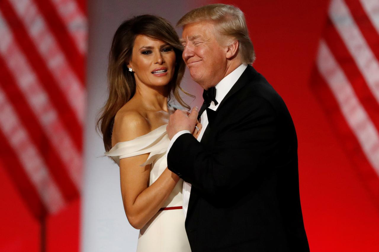 U.S. President Donald J. Trump and first lady Melania Trump dance while attending the Inauguration Freedom Ball in Washington, U.S., January 20, 2017. REUTERS/Lucy Nicholson