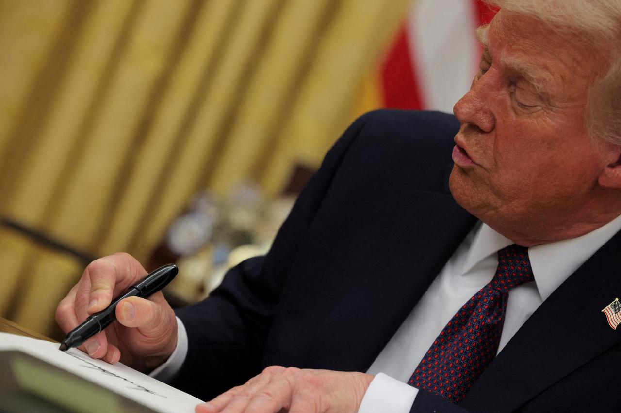 FILE PHOTO: U.S. President Donald Trump at the Oval Office in Washington