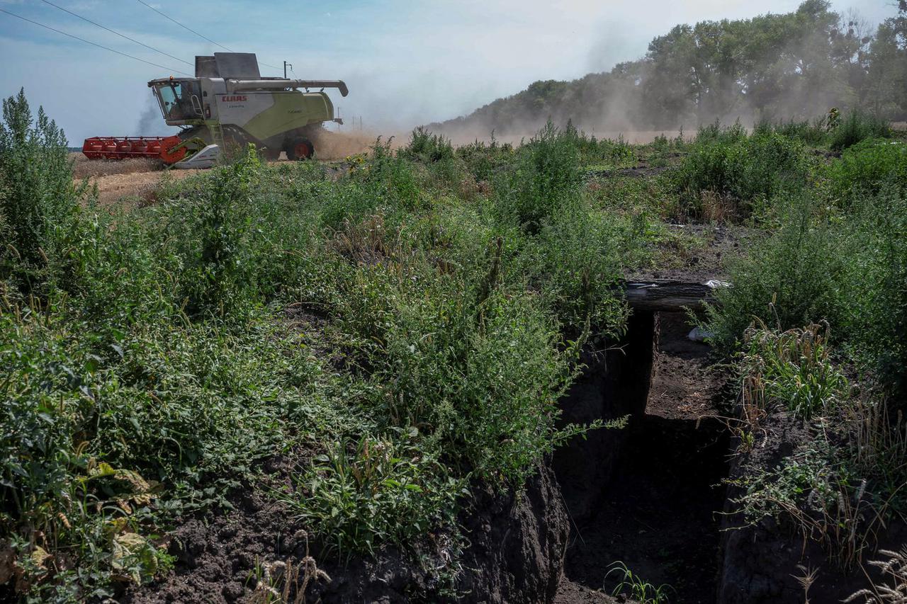 Wheat harvesting in Kyiv region amid Russia's attack on Ukraine