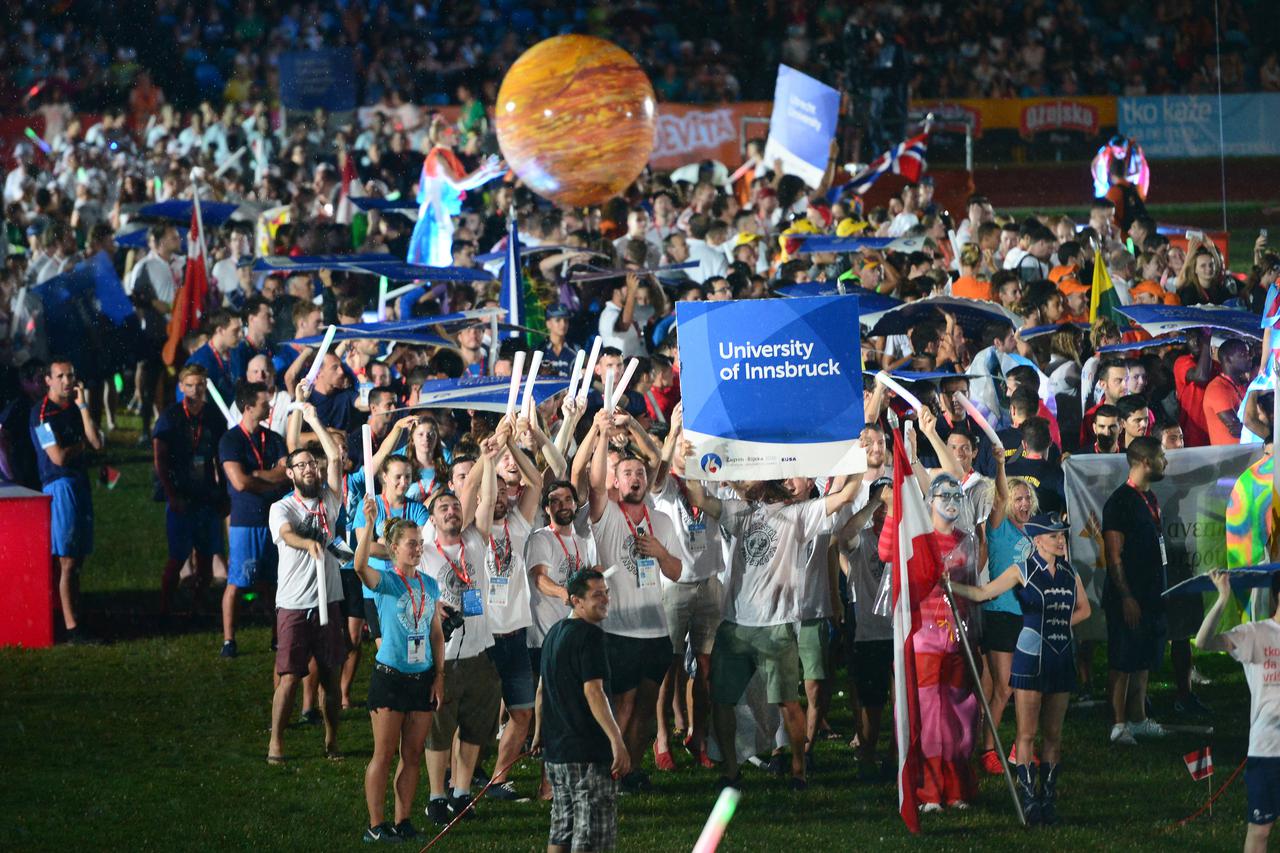 13.07.2016., Zagreb - Na atletskom stadionu Sportskog parka Mladost odrzana je svecana ceremonija otvaranja Europskih sveucilisnih igara Zagreb - Rijeka 2016. Europske sveucilisne igre najveci su multi-sportski dogadjaj iz podrucja sveucilisnog sporta U E