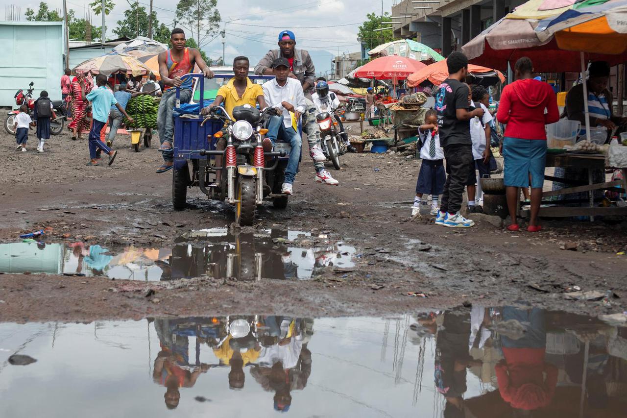 Congolese city Goma tightens its belt after fighting cuts supply routes, in Goma