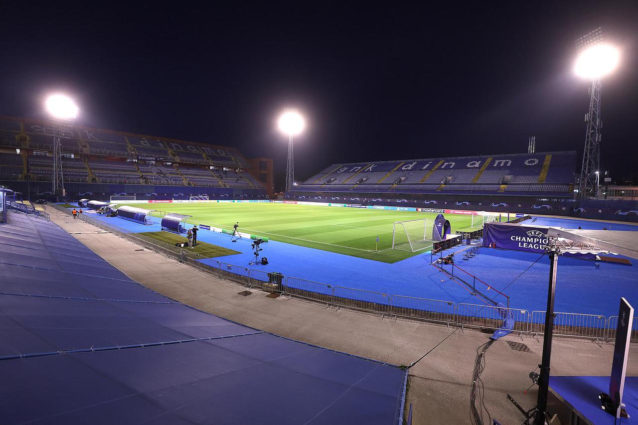Zagreb: Maksimirski stadion uo?i po?etka utakmice GNK Dinamo - RB Salzburg 