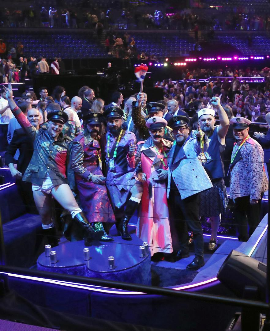 09.05. 2023. Liverpool - Poceo je 67. Eurosong. U prvoj eurovizijskoj polufinalnoj veceri nastupaju predstavnici Hrvatske,  grupa Let 3 s pjesmom Mama SC. Za prolazak dalje bore i Norveska, Malta, Srbija, Latvija, Portugal, Irska, Svicarska, Izrael, Moldavija, Svedska, Azerbajdzan, Ceska, Nizozemska i Finska. Predstavnica Hrvatske Let 3 s pjesmom Mama SC prosli su u finale Eurosonga  Photo: Sanjin Strukic/PIXSELL