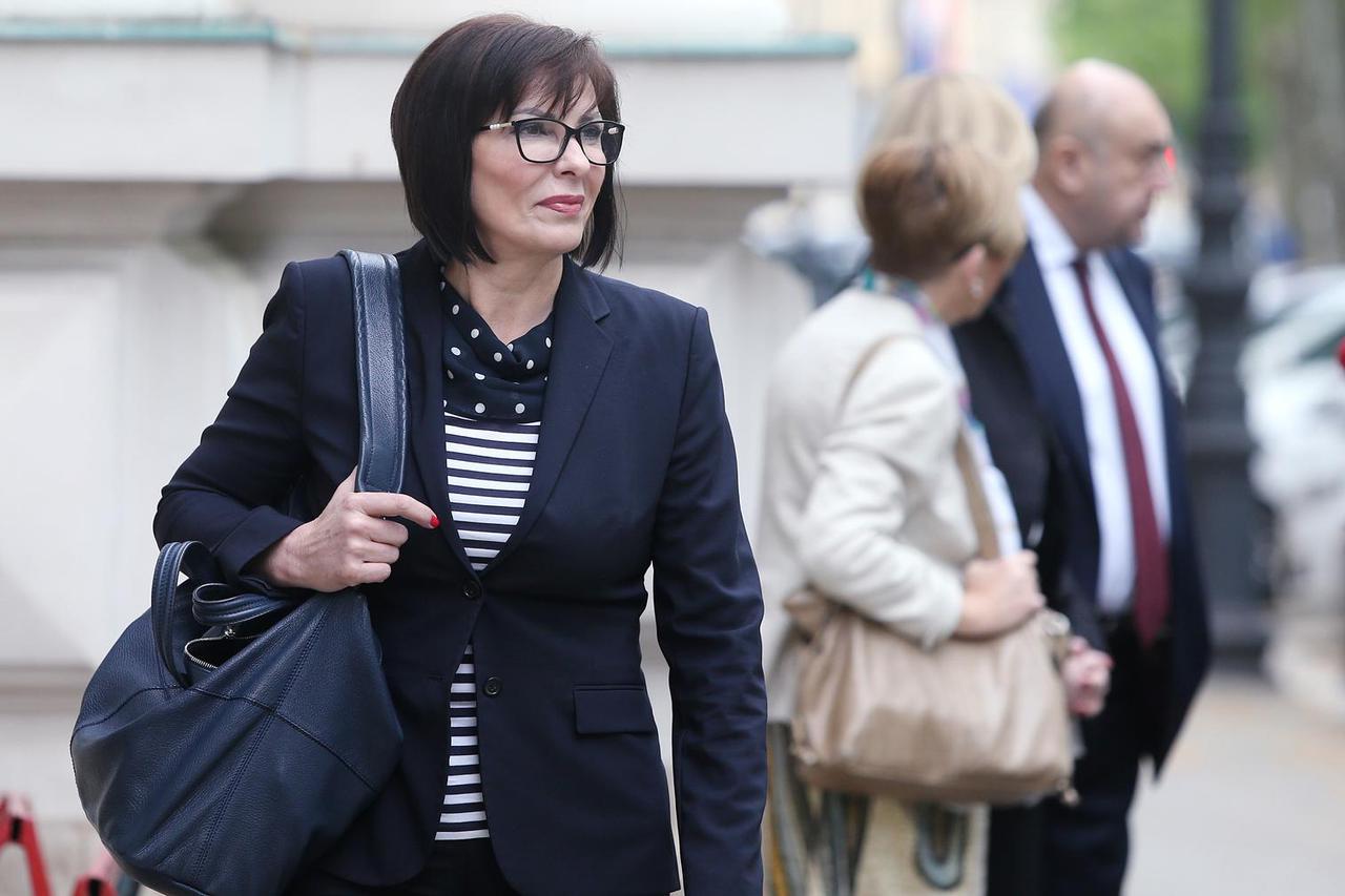 Zagreb: Marina Lovrić Merzel u pratnji odvjetnika dolazi na pripremno ročište