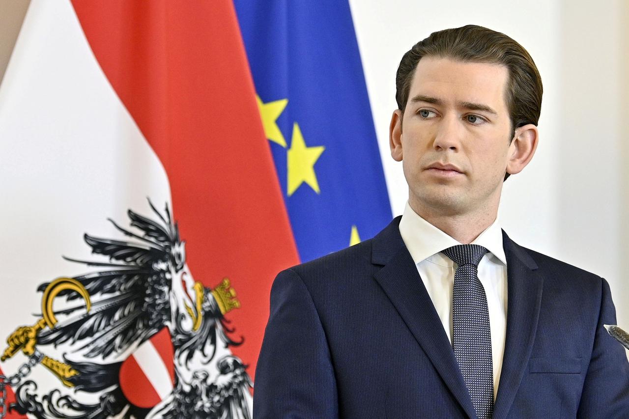 FILE PHOTO: Austrian Chancellor Sebastian Kurz attends a news conference as the spread of coronavirus disease (COVID-19) continues in Vienn