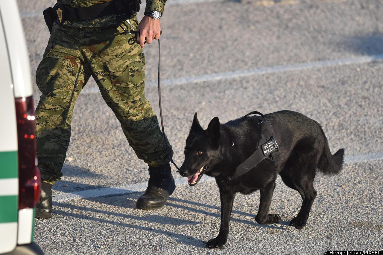 Primošten: Pas vojne policije za pronalazak eksplozivnih sredstava