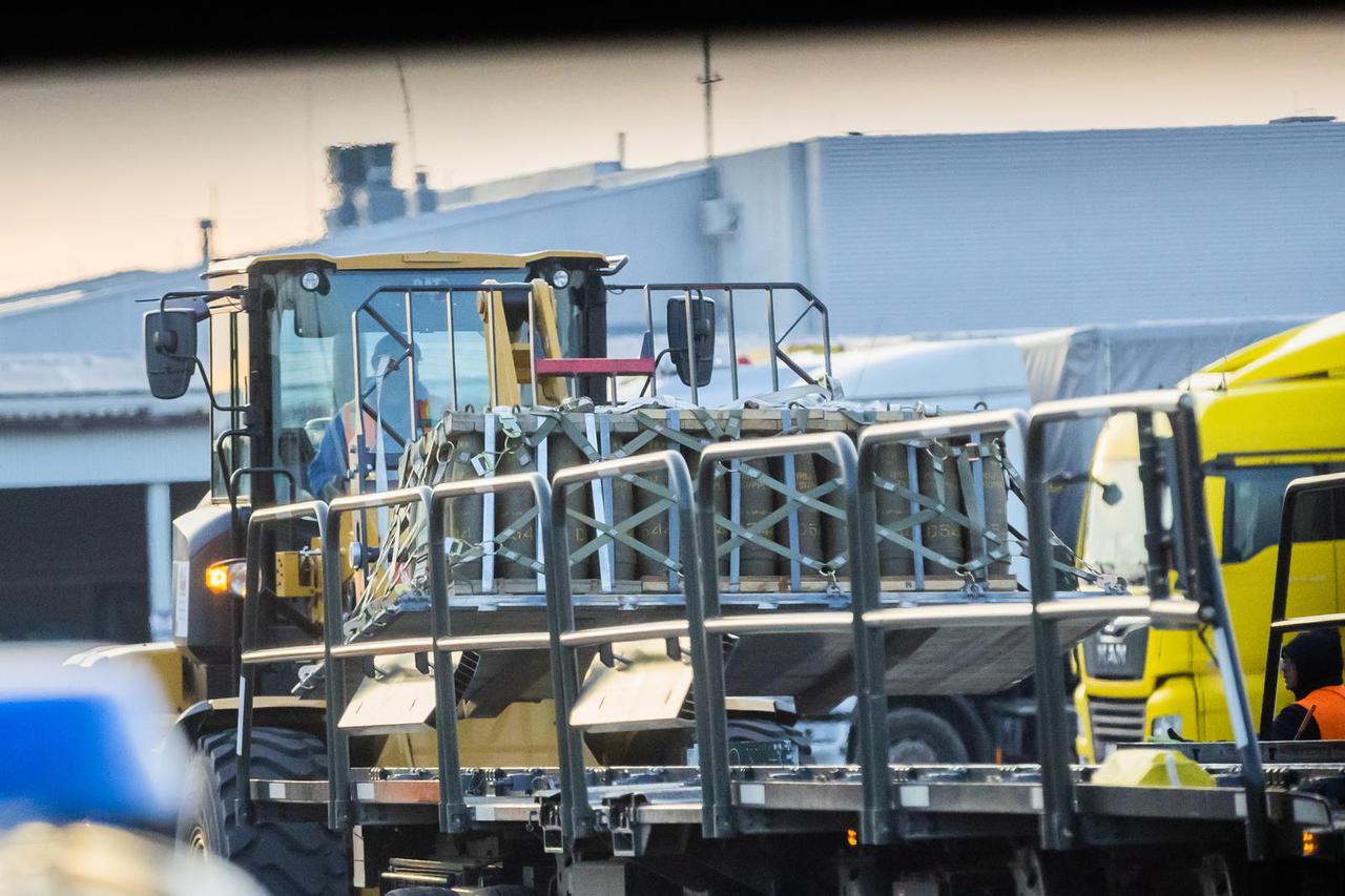 Ammunition loading at the Polish airport Rzeszów-Jasionka