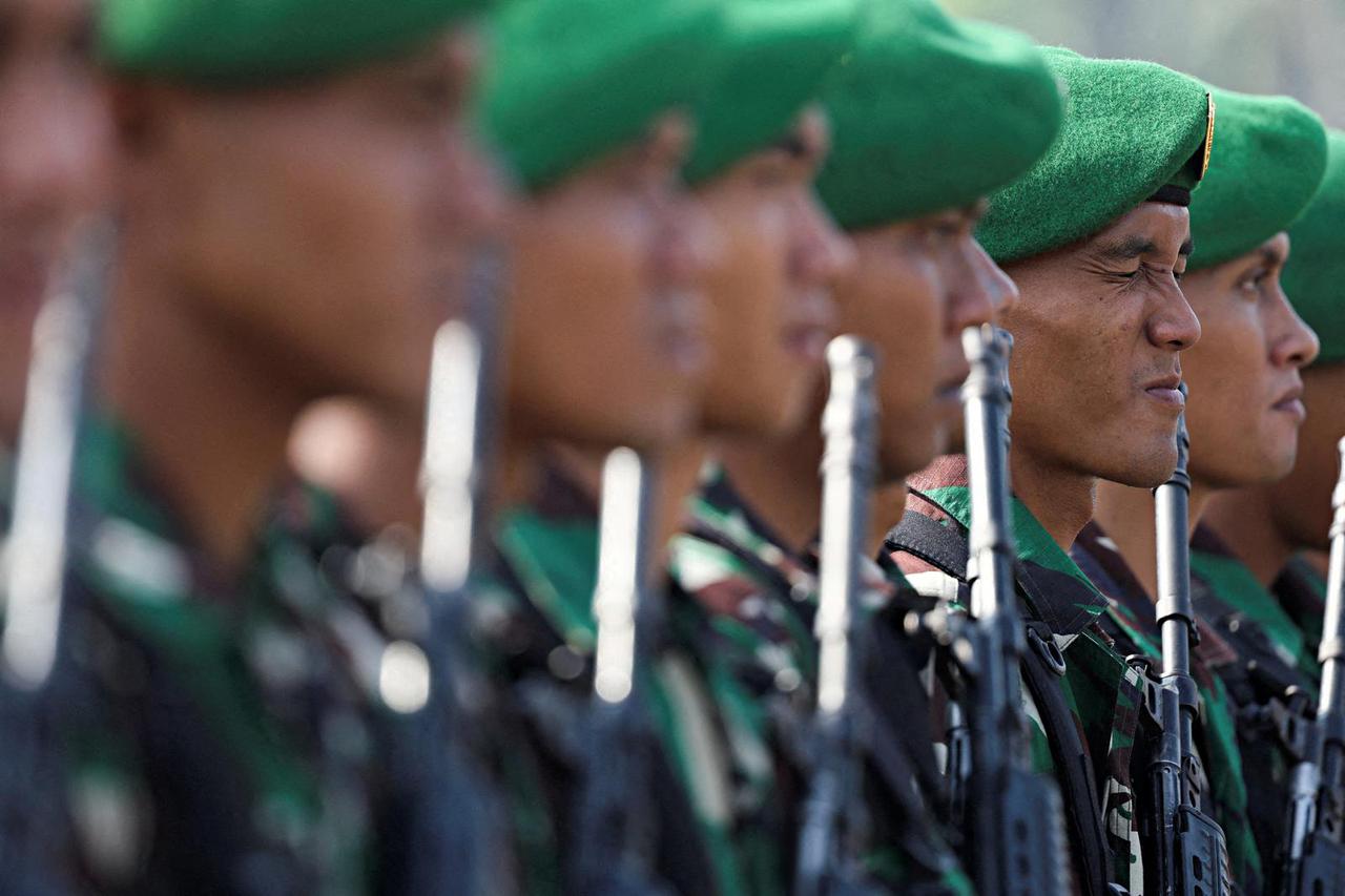 FILE PHOTO: Security preparation before the Inauguration of President-elect Prabowo Subianto and Vice President-elect Gibran Rakabuming Raka in Jakarta