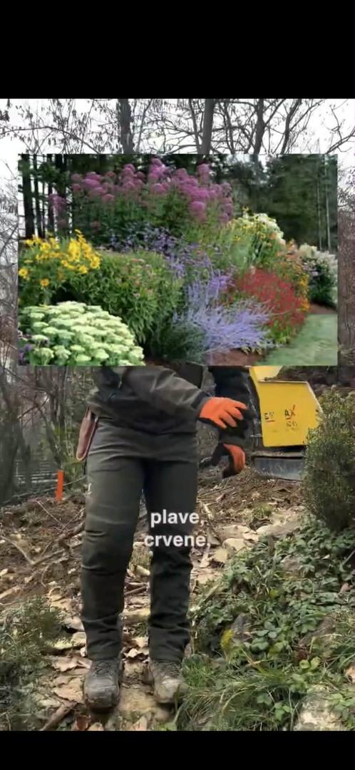 "Stan unutra se finišira, a mi od danas krećemo s uređenjem vrta", najavila je početak nove etape radova. Posebnu pažnju posvetit će očuvanju obiteljskog nasljeđa pa će tako zadržati stari bor koji pamti iz djetinjstva, kao i voćke koje su njezini roditelji posadili prije trideset godina.