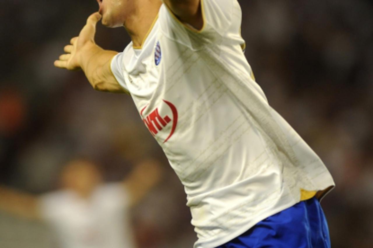 \'05.08.2010., Split - Druga utakmica treceg pretkola Lige prvaka. HNK Hajduk - Dinamo Bukurest. Ante Vukusic.  Photo: Nino Strmotic/PIXSELL\'