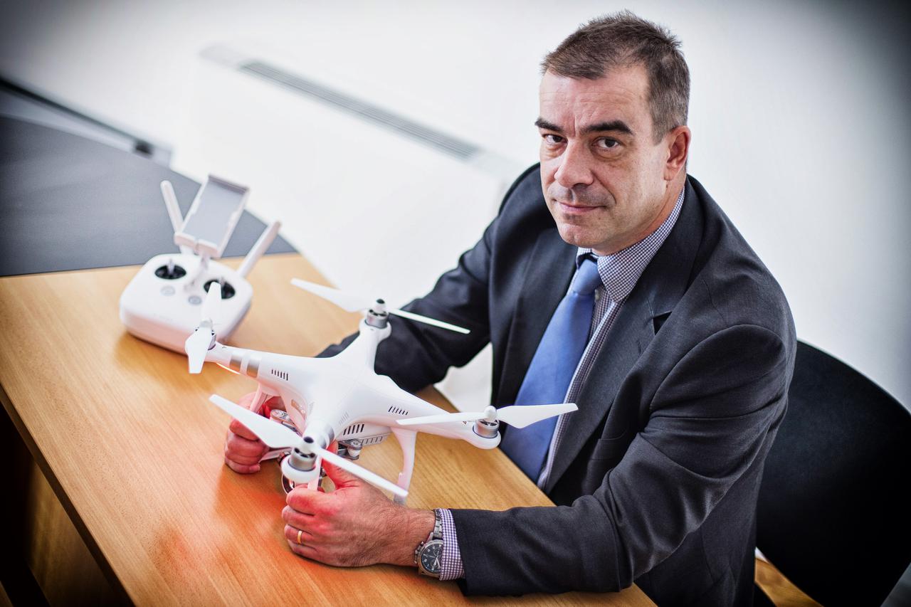 06.10.2015., Zagreb - Tihomir Sasic, voditelj programa - poslovna rjesenja s bespilotnim letjelicama u IN 2 grupi.  Photo: Davor Puklavec/PIXSELL