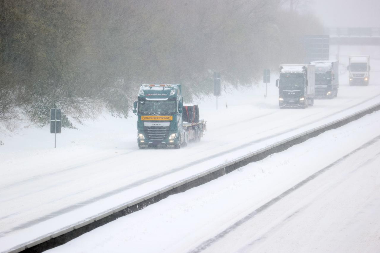Heavy snowfall in Germany