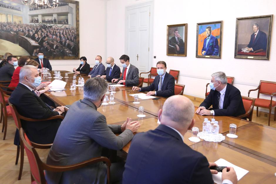 Zagreb: 15. sjednica Predsjedništva Hrvatskoga sabora s predsjednicima klubova zastupnika 