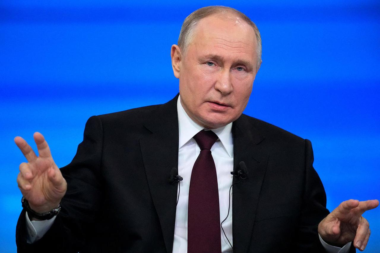 Russian President Putin holds his annual press conference in Moscow