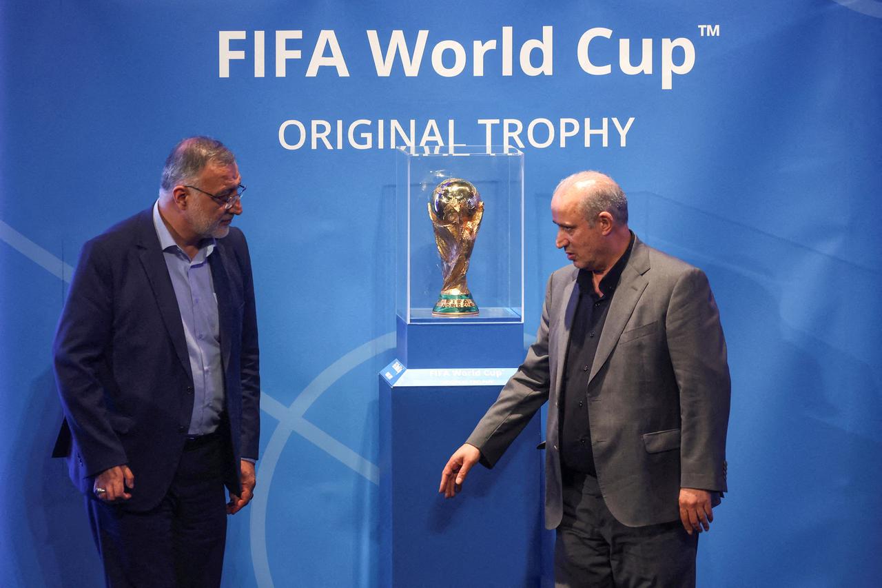 FILE PHOTO: FILE PHOTO: Unveiling ceremony of the FIFA World Cup Trophy in Tehran