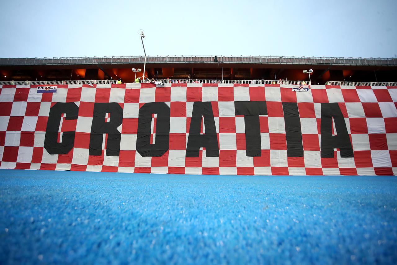 Zagreb: Navijači na nogometnoj utakmici Lige nacija, Hrvatska - Švedska