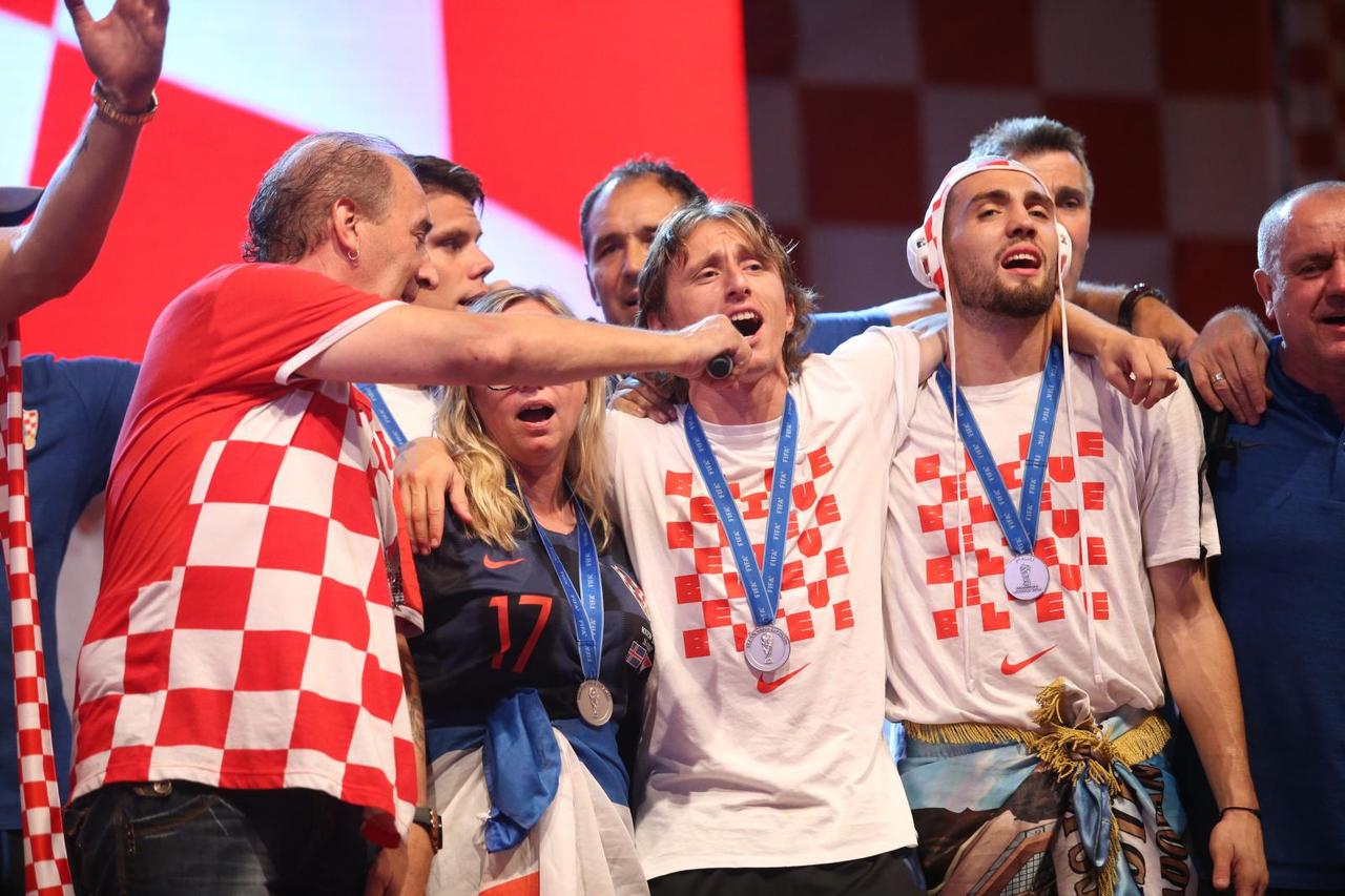 Doček hrvatske reprezentacije u Zagrebu
