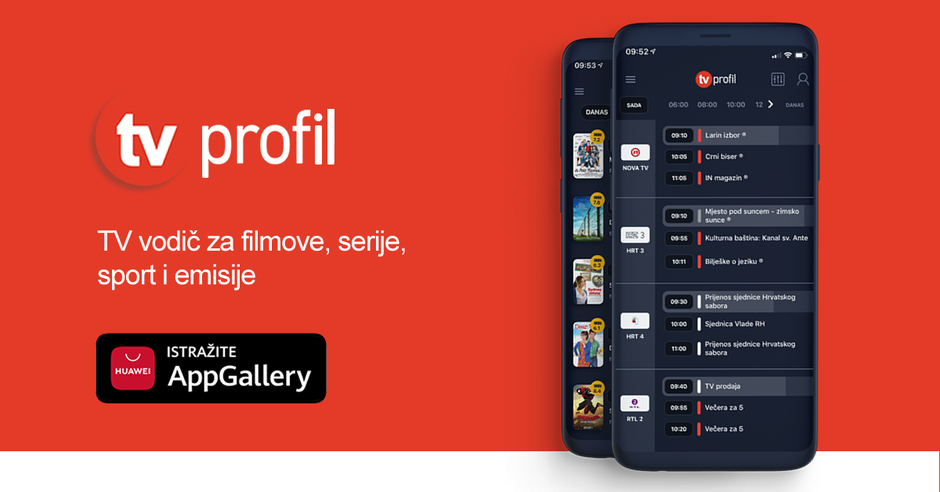 Aplikacija TvProfil dostupna i u Huawei AppGallery trgovini