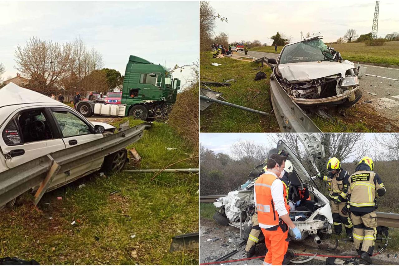 Sudar kamiona i osobnog automobila