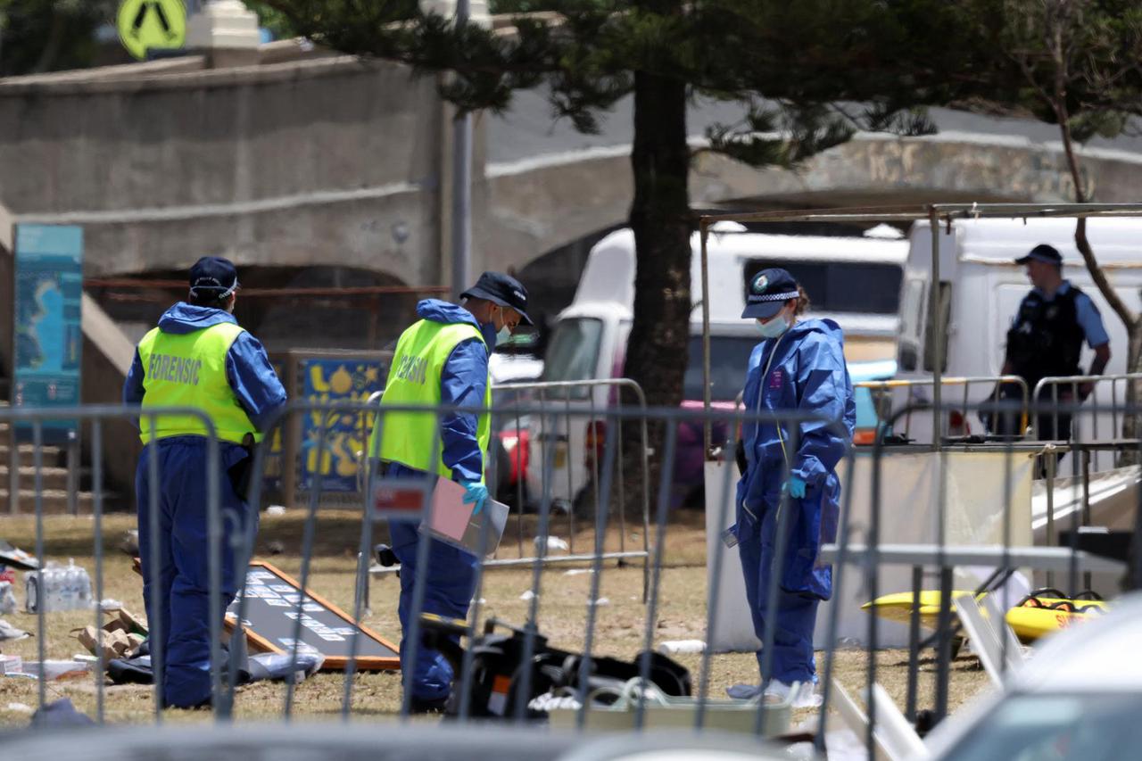 Aftermath of shooting incident at Bondi Beach in Sydney