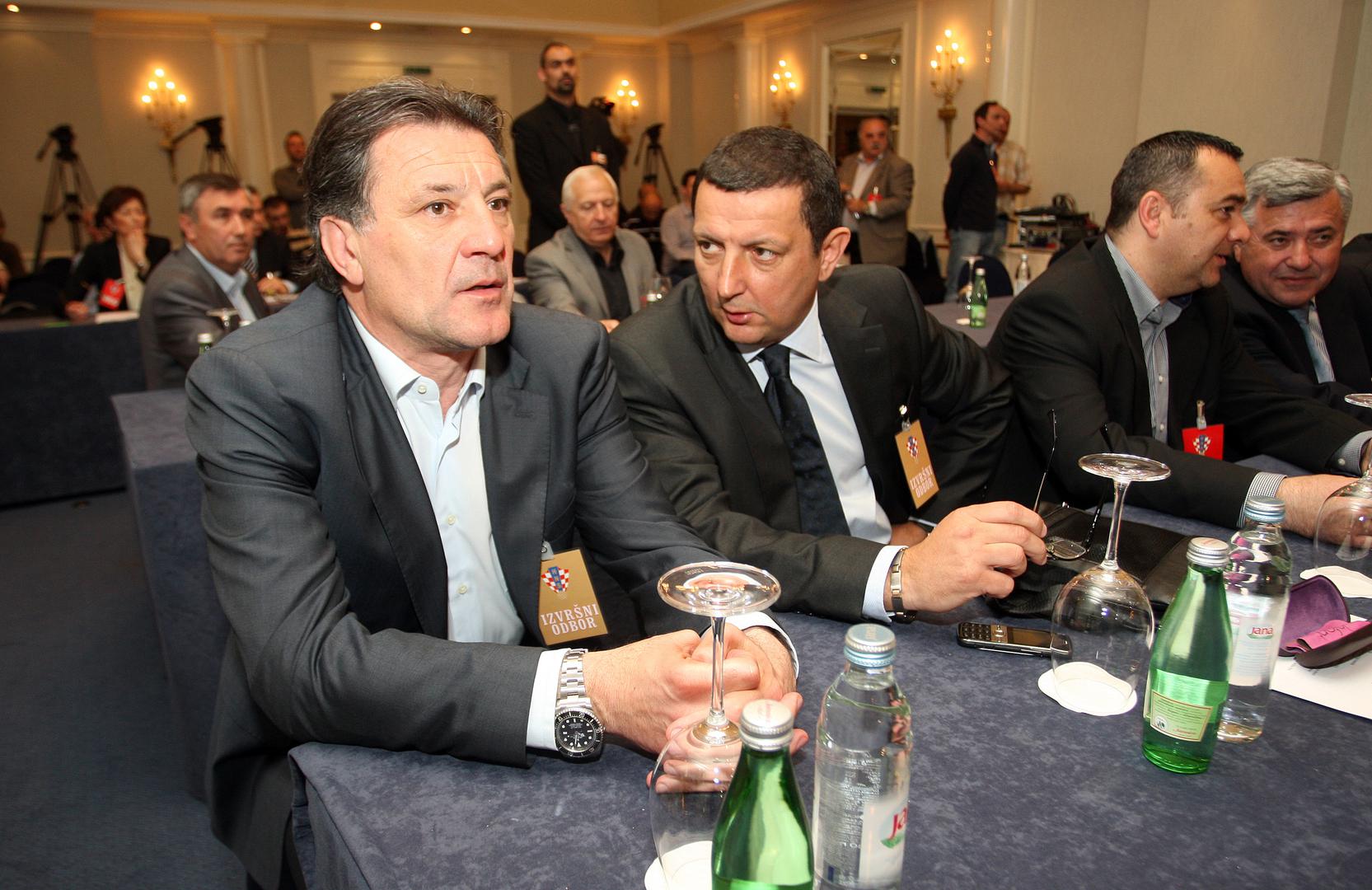 07.04.2011., Zagreb, Sheraton - Skupstina HNS-a u hotelu Sheraton.Zdravko Mamic i Zeljko Siric.rPhoto: Igor Kralj/PIXSELL