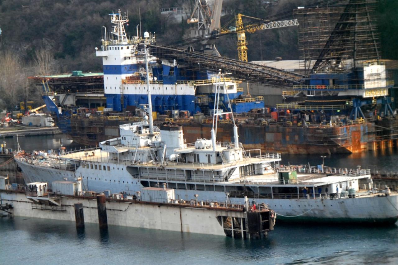 '140110 RIJEKA REGIJA TITOV BROD GALEB U DOKU BRODOGRADILISTA VIKTOR LENAC U RIJECI Photo: Pero Lovrovic/PIXSELL'