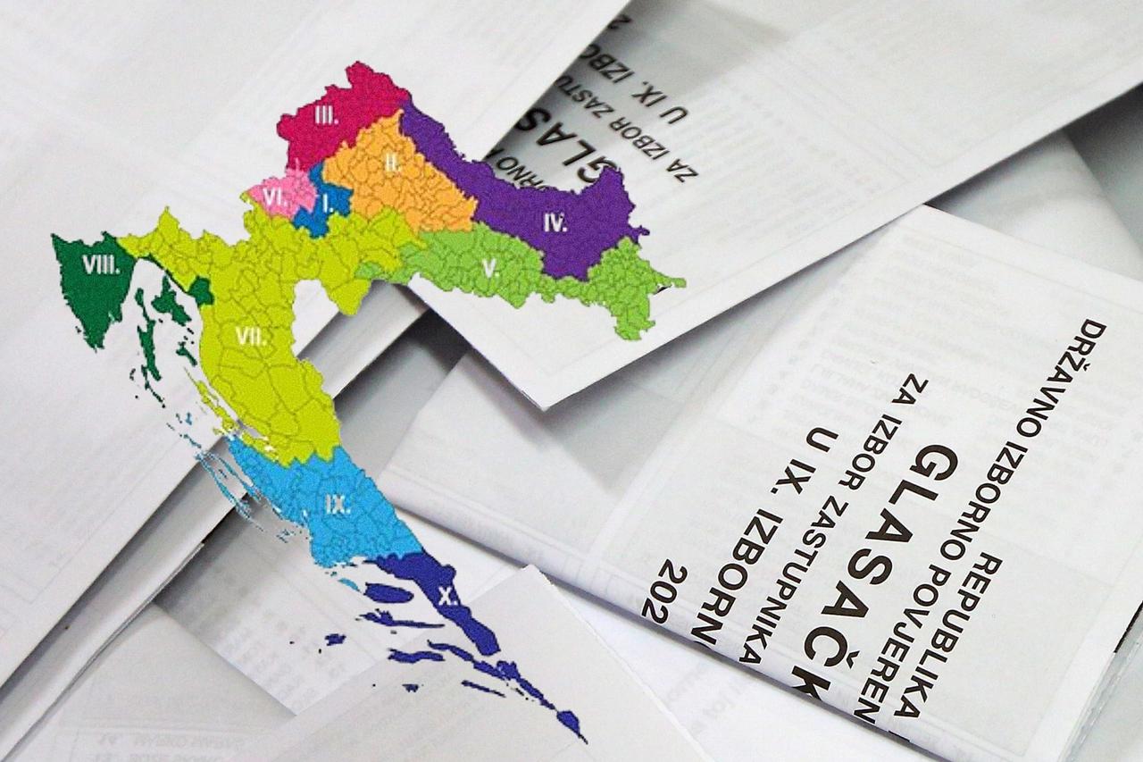 Ilustracija, karta izbornih jedinica