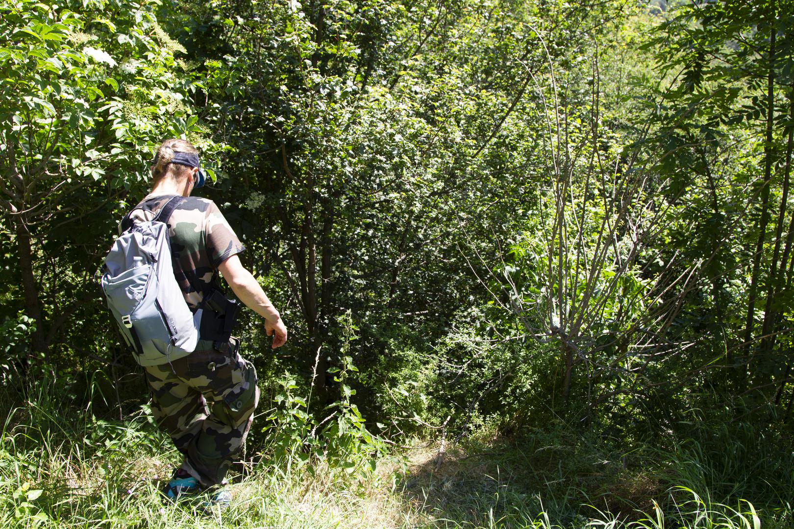 A group of gendarmes are looking for little Emile in a steep area. French police are engaged in an extensive air and land search for a missing two-year-old boy who disappeared from a village in the south of the country at the weekend. The toddler, Émile, was playing in the garden of his grandparents’ house in a hamlet just outside Le Vernet in the Alpes-de-Haute-Provence between Grenoble and Nice when he vanished on Saturday afternoon. Vernet, France, July 10, 2023. Photo by Thibaut Durand/ABACAPRESS.COM Photo: Durand Thibaut/ABACA/ABACA