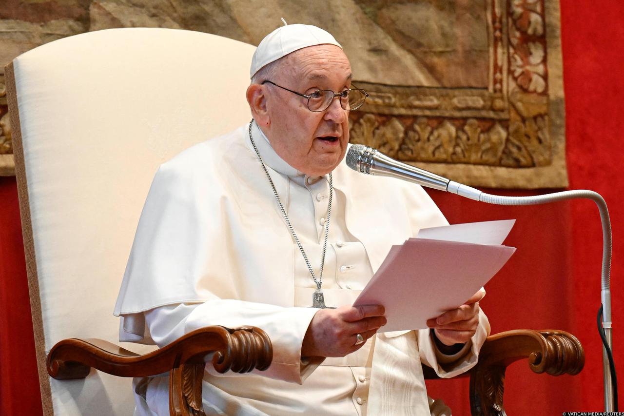 Pope Francis delivers yearly address to diplomatic corps accredited to the Vatican