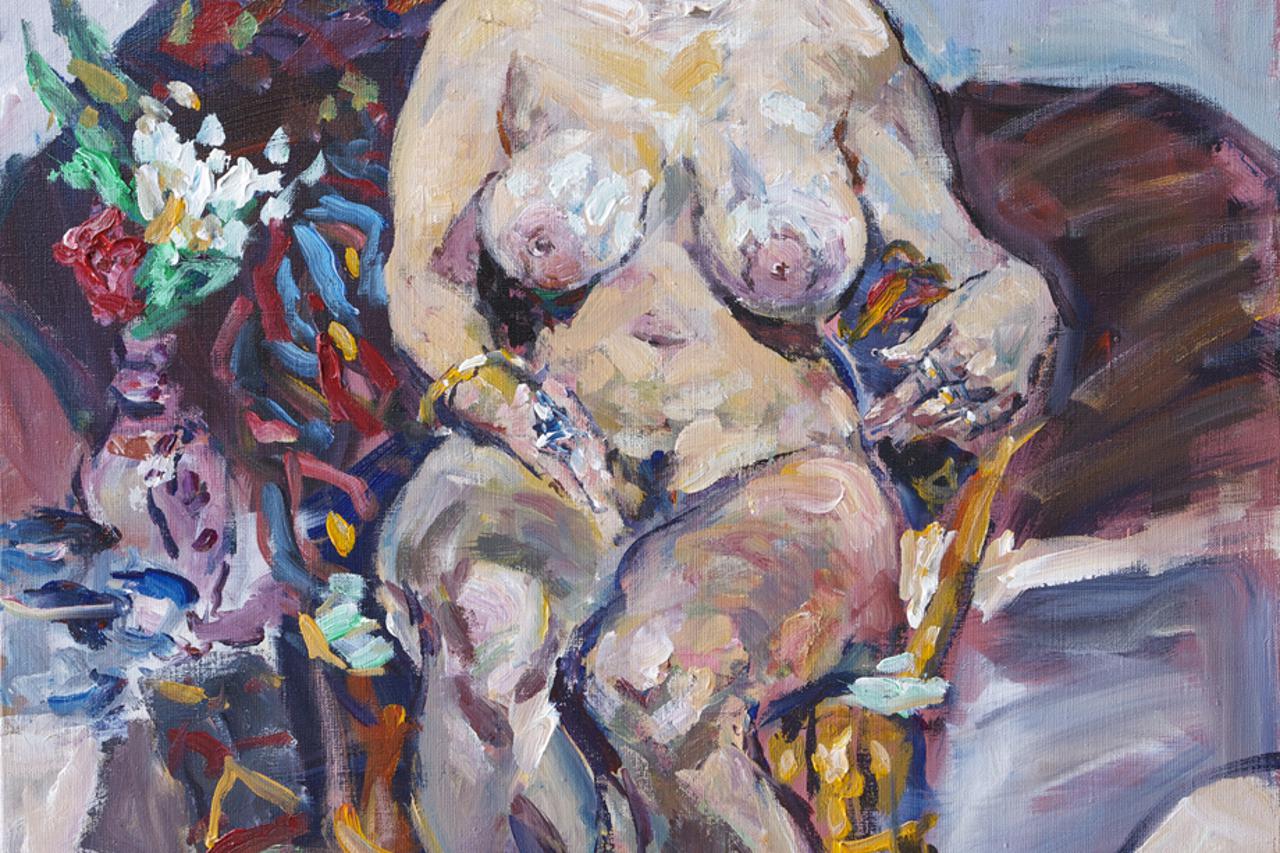 Davorin Radić, Akt, 2010., akril na platnu, 900 x 700 mm