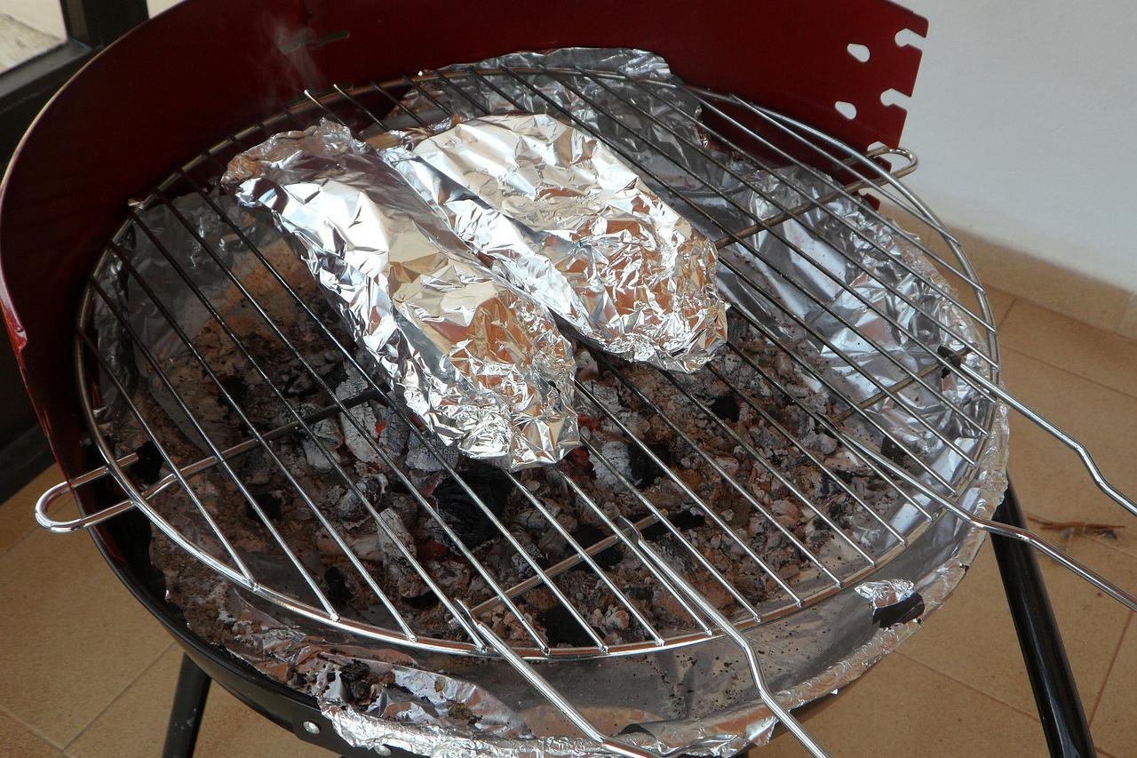 roštilj, aluminijska folija