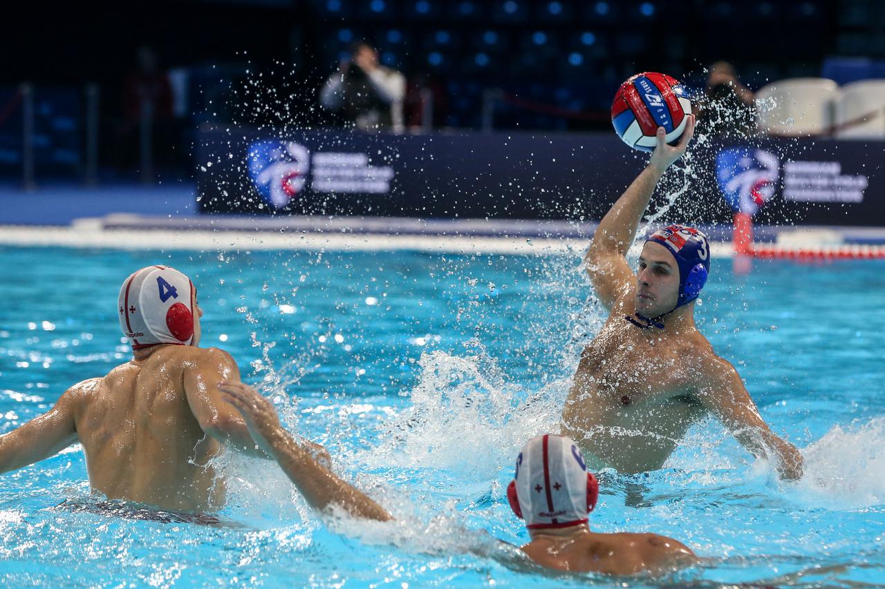 Beograd: Utakmica 2. kola 37. Europskog vaterpolo prvenstva, Gruzija - Hrvatska