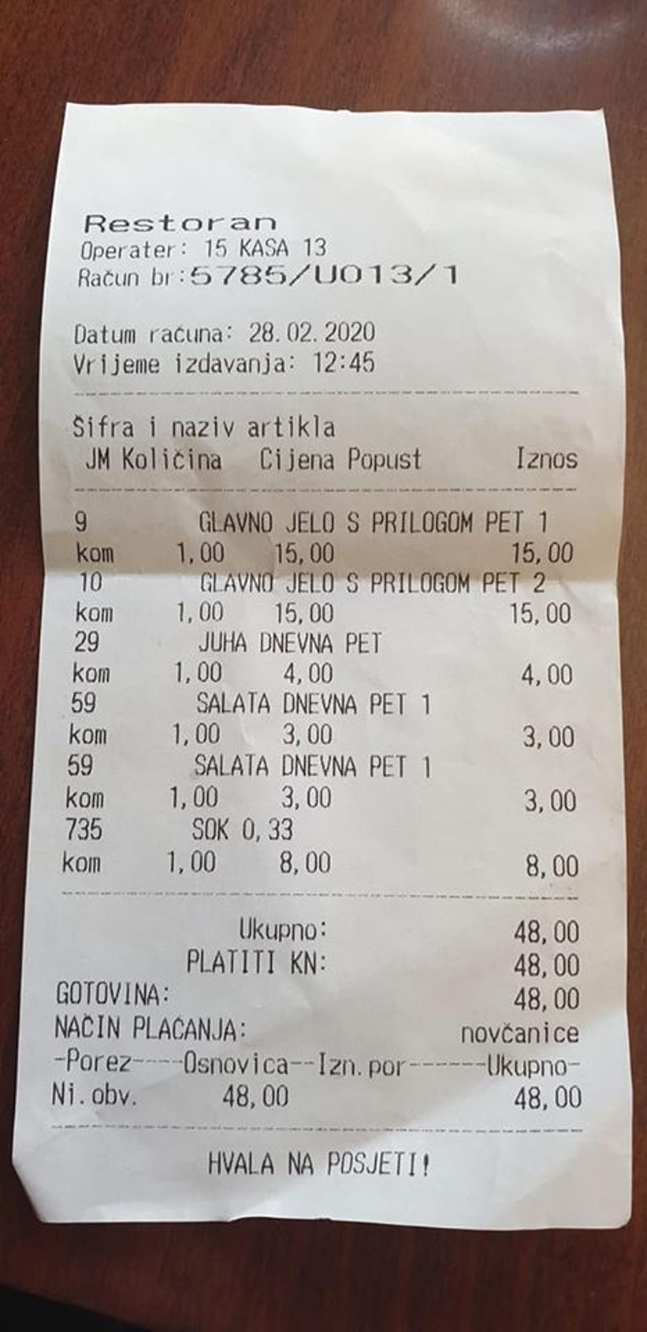 ručak u Saboru