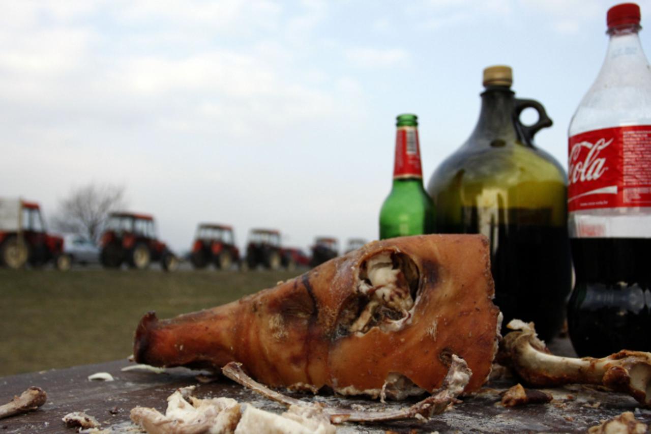 '08.03.2010.Zagreb, Hrvatska - Velikogoricka ulica, Seljaci i dalje blokiraju promet traktorima makar je postignut dogovor.Photo: Marko Prpic/PIXSELL'