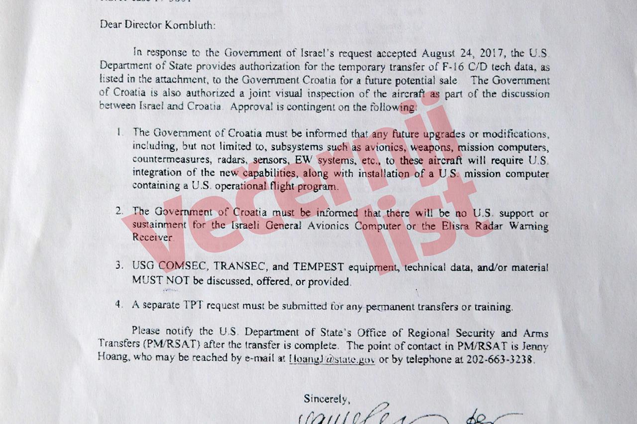 Novi dokumenti o kupnji izraelskih F-16