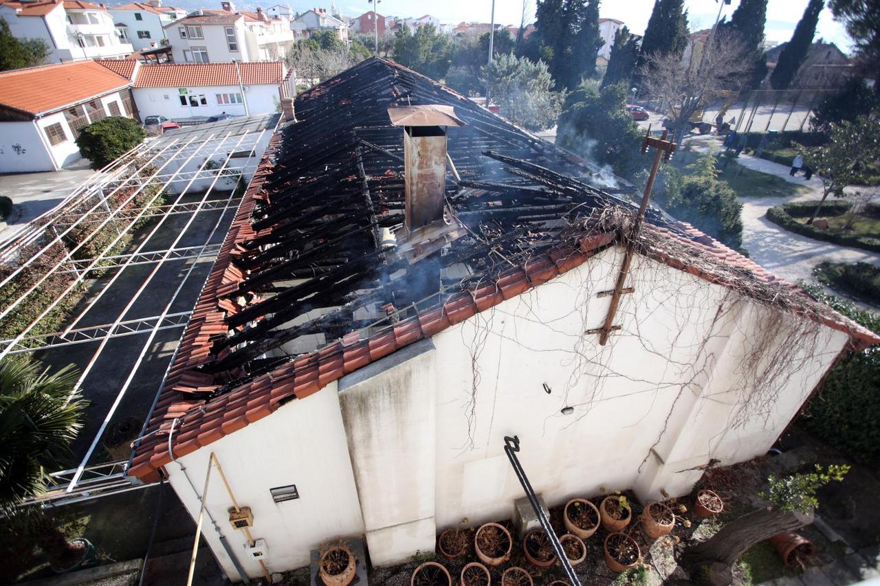 Požar progutao kuhinju i menzu srednje škole Braće Radić u Kaštel Štafiliću