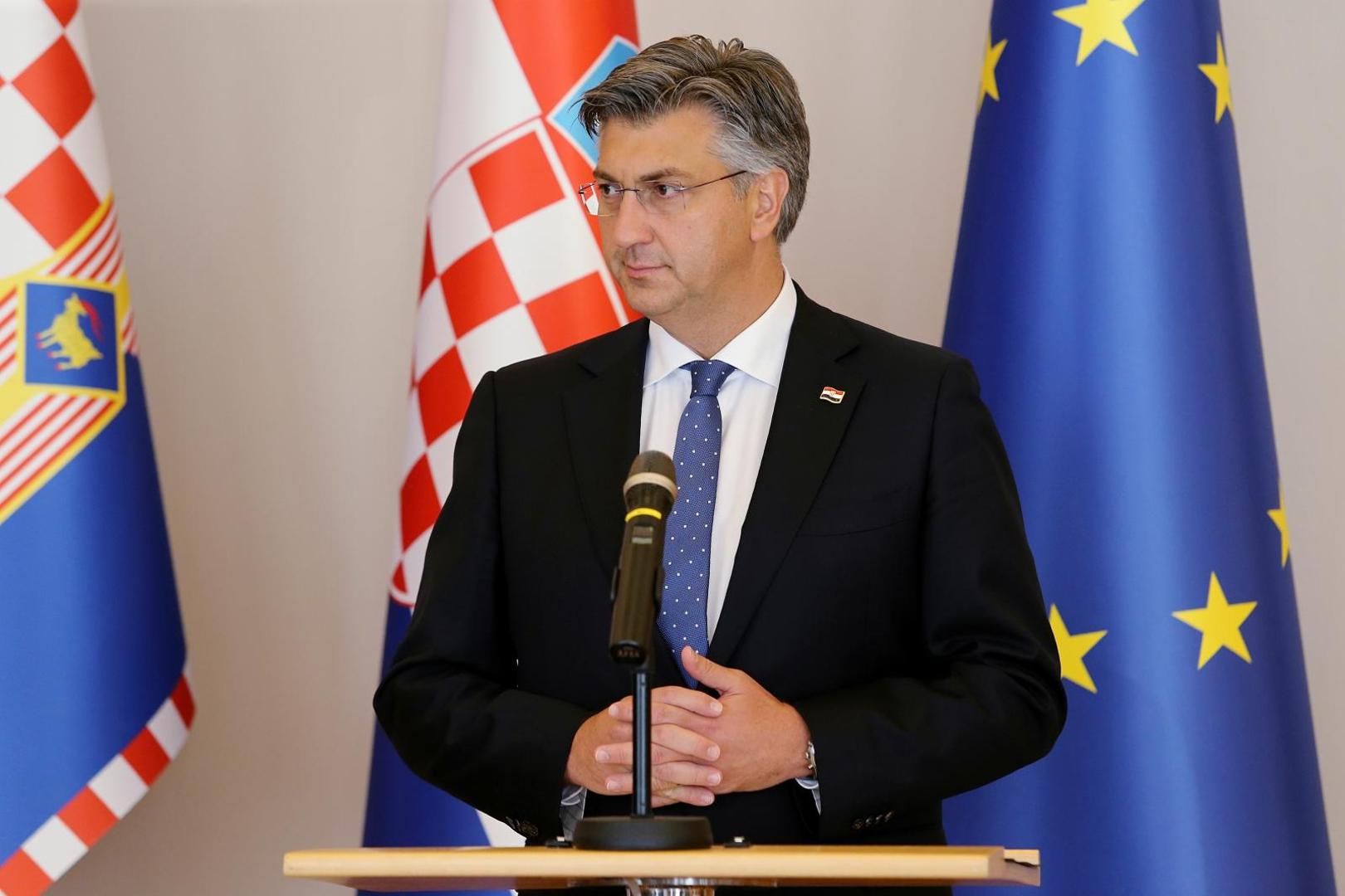 16.07.2020.,Zagreb - Konferencija za medije nakon sto je Andrej Plenkovic predao 76 potpisa predsjedniku Zoranu Milanovicu kao mandatar nove Vlade. Photo: Dalibor Urukalovic/PIXSELL