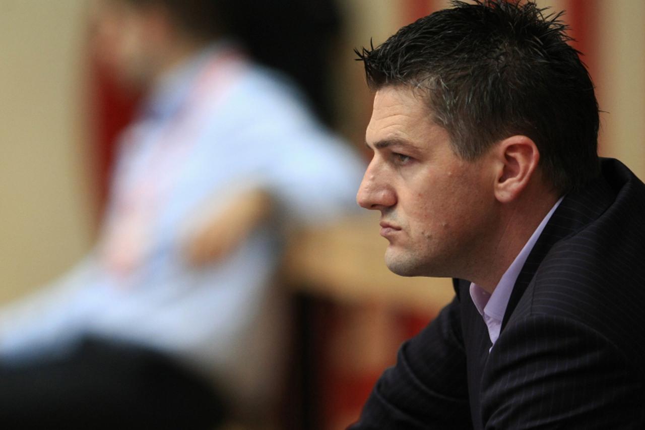 '25.05.2011., Sutinska vrela, Zagreb - Polufinale doigravanja kosarkaskog prvenstva Hrvatske, 3. utakmica izmedju KK Cedevita i KK Cibona.Josip Vrankovic.Photo: Marko Prpic/PIXSELL'