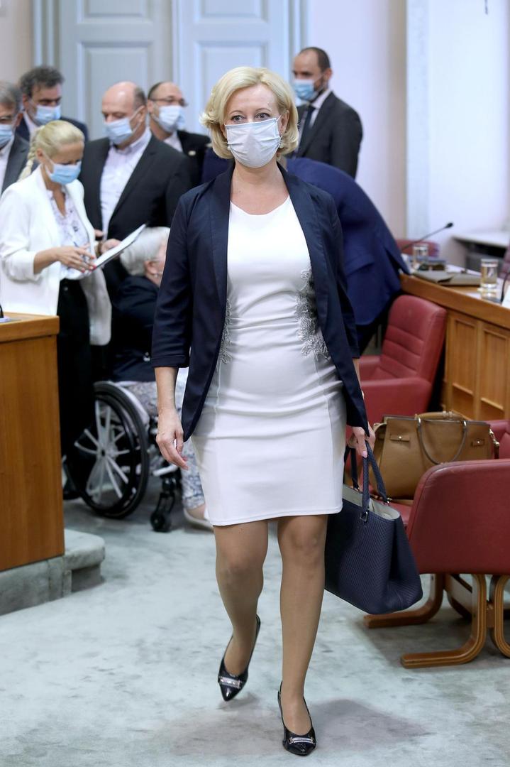 23.07.2020., Zagreb - 1. sjednica Hrvatskoga sabora nastavljena je danas predstavljanjem nove Vlade Republike Hrvatske. Glasovanje o povjerenju Vladi  ocekuje se u popodnevnim satima.
Photo: Patrik Macek/PIXSELL