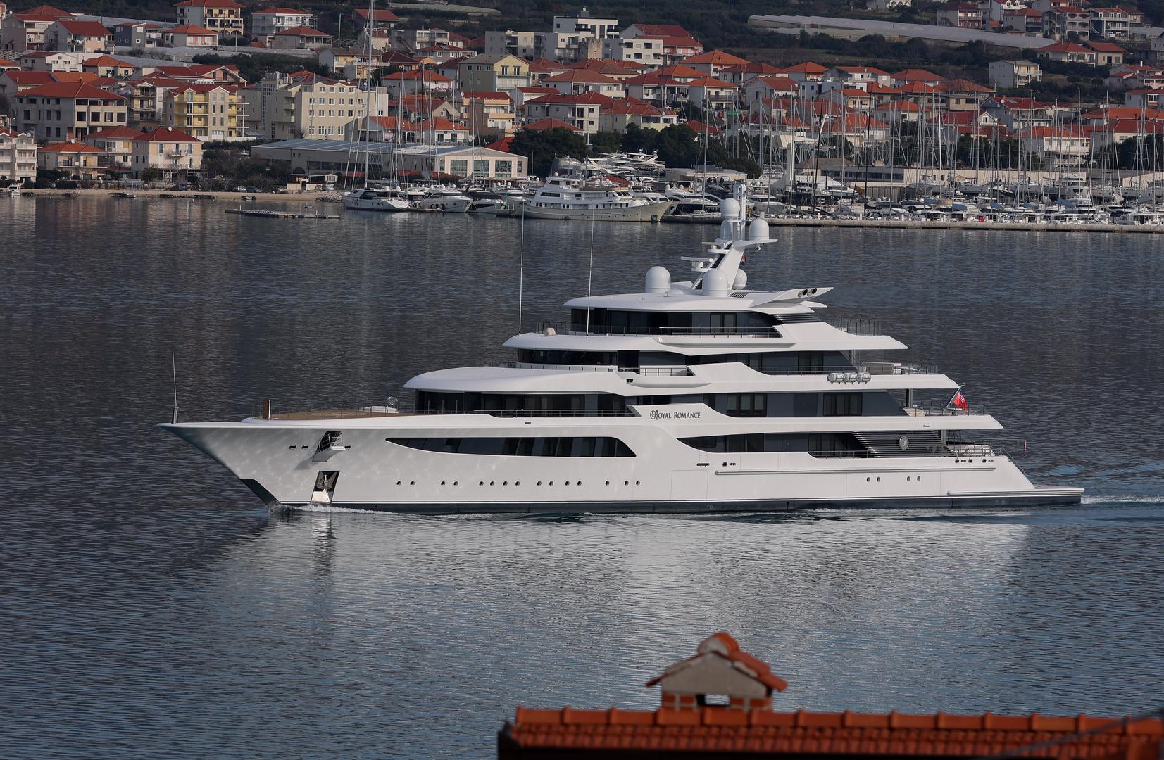 25.01.2024., Trogir -  Jahta Royal Romance iz trogirskog brodogradilista isplovila na dvosatnu probnu voznju  Photo: Ivana Ivanovic/PIXSELL