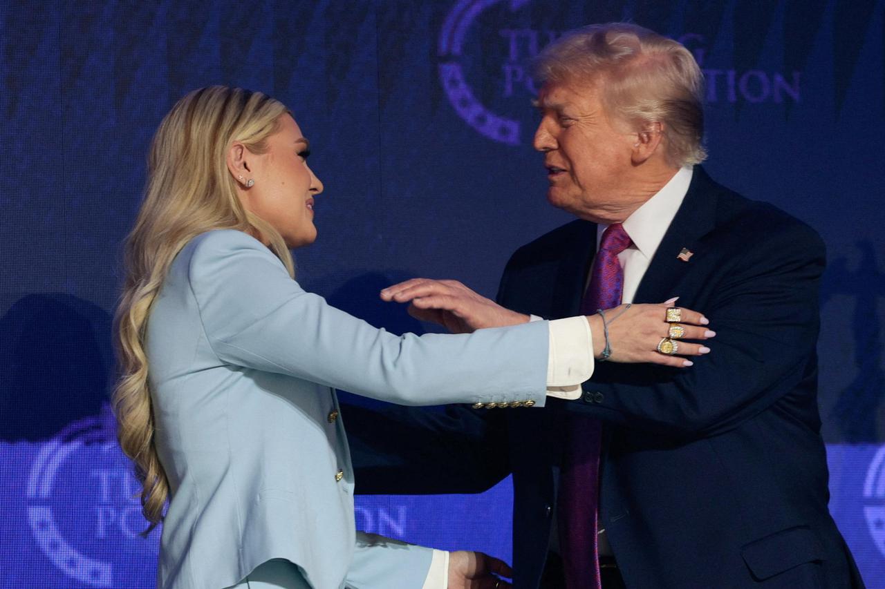 U.S. President Donald Trump attends Turning Point USA event at Dream City Church in Phoenix