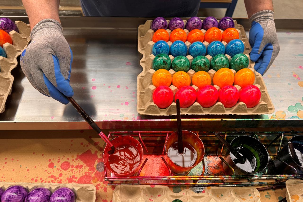 German Easter egg-dyeing firm Beham in Ursberg