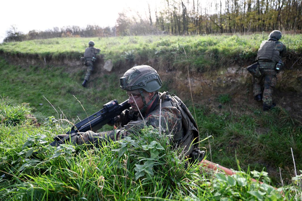 German army displays new military training