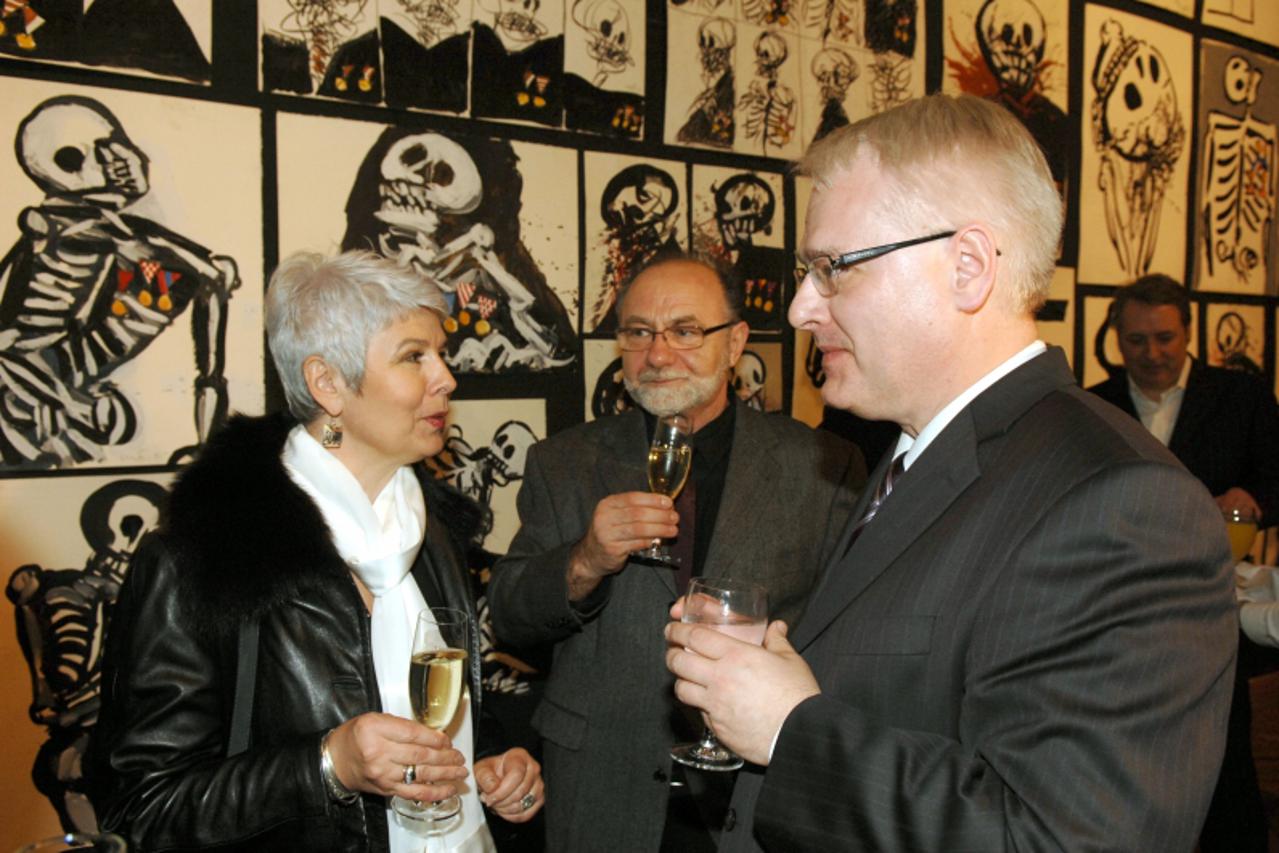 'za kulturu,28.02.10. otvorenje izlozbe ede murtica rat-kompletni ratni ciklus Photo: Davor Visnjic/PIXSELL'