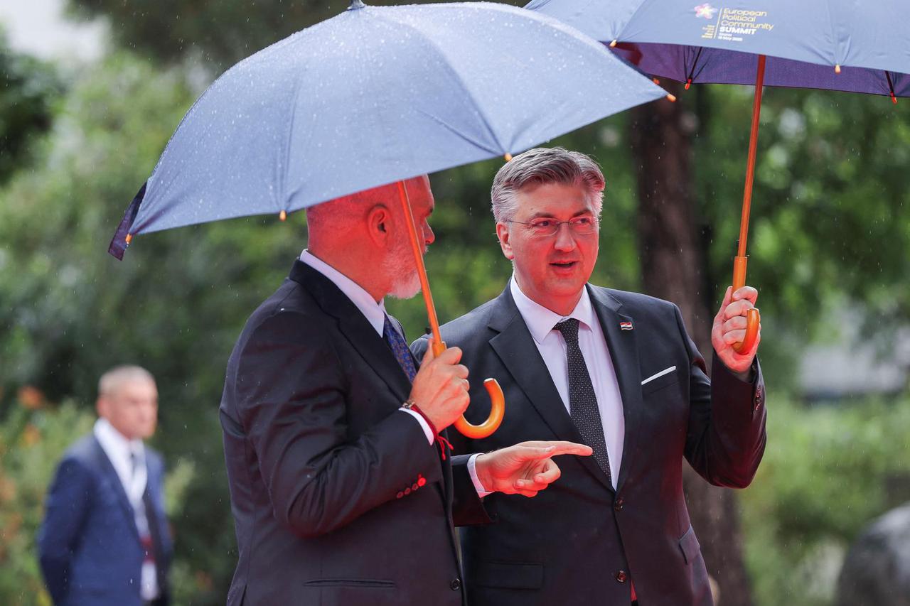 European Political Community Summit at Skanderbeg square in Tirana