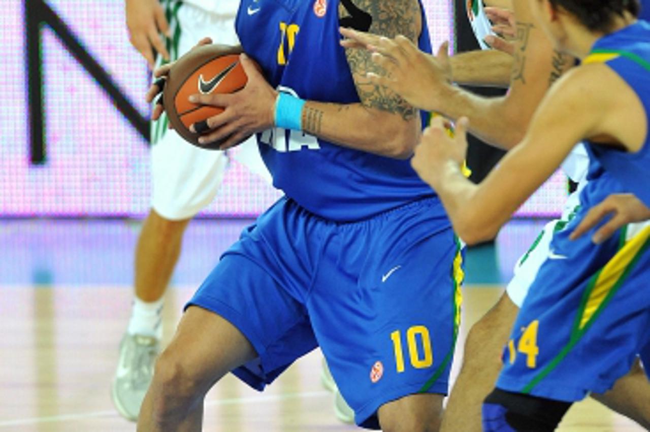 '26.10.2011., Arena Zagreb, Zagreb - Euroliga, 2. kolo, KK Zagreb CO - Panathinaikos. Mario Kasun.  Photo: Goran Stanzl/PIXSELL'