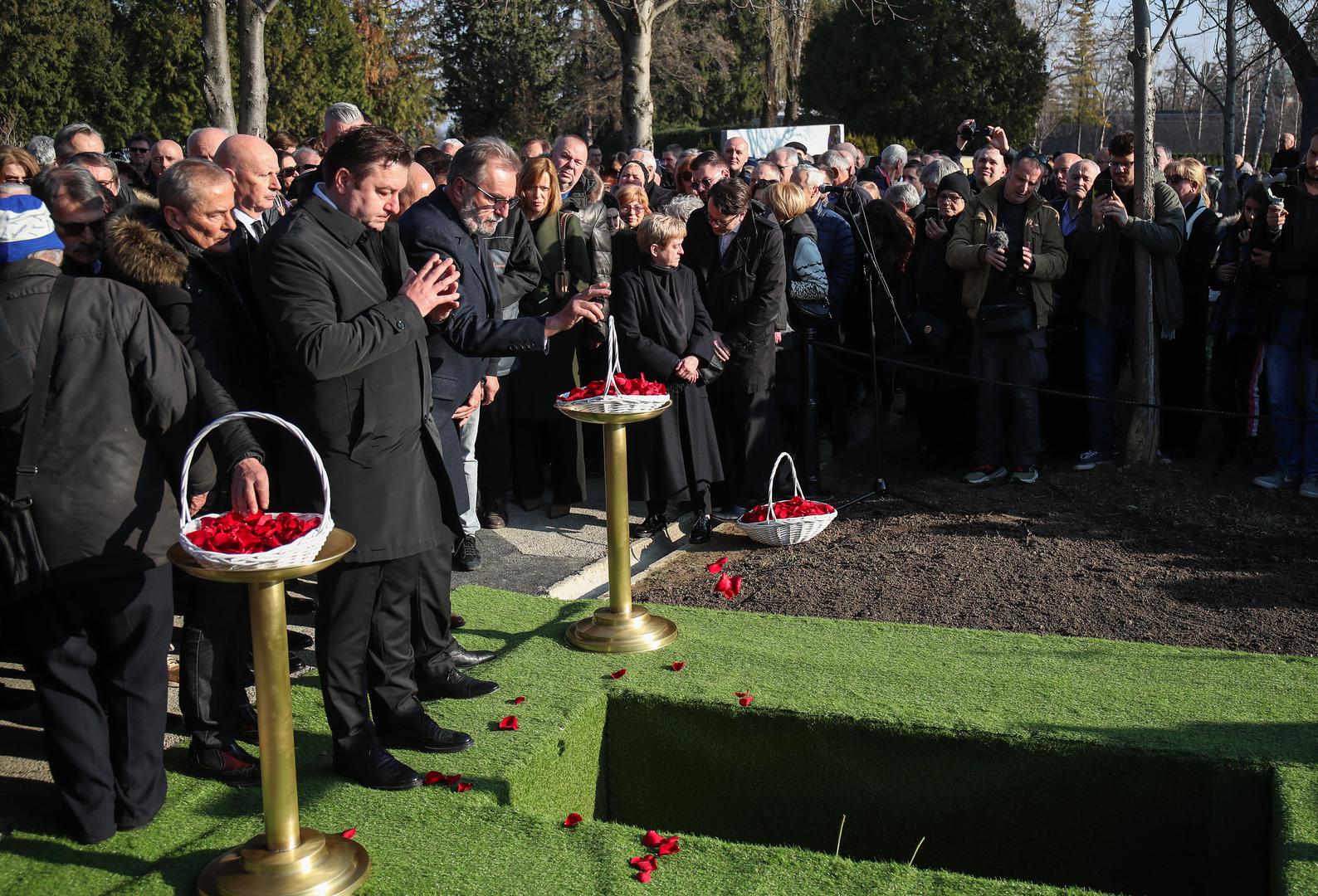 15.02.2023., Zagreb - Posljednji ispracaj Miroslava Cire Blazevica u Aleji velikana na groblju Mirogoj. Photo: Matija Habljak/PIXSELL