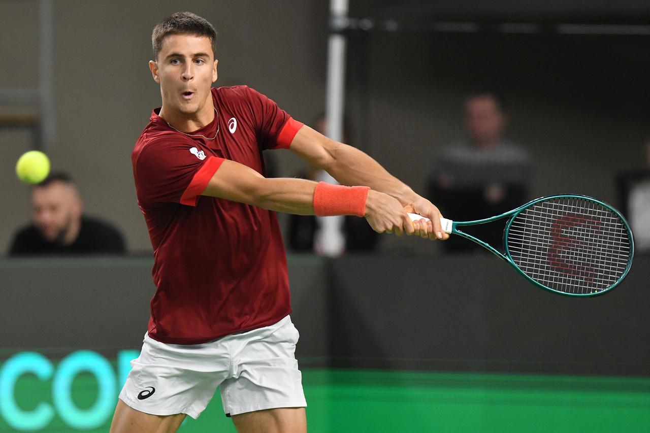Varaždin: Davis Cup, meč Duje Ajduković - Joris De Loore